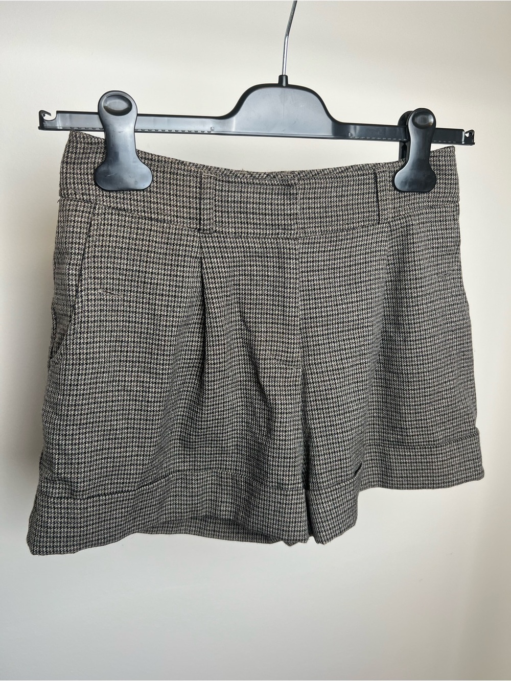 H&M Houndstooth Brown Shorts
